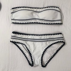 White and Black Bikini